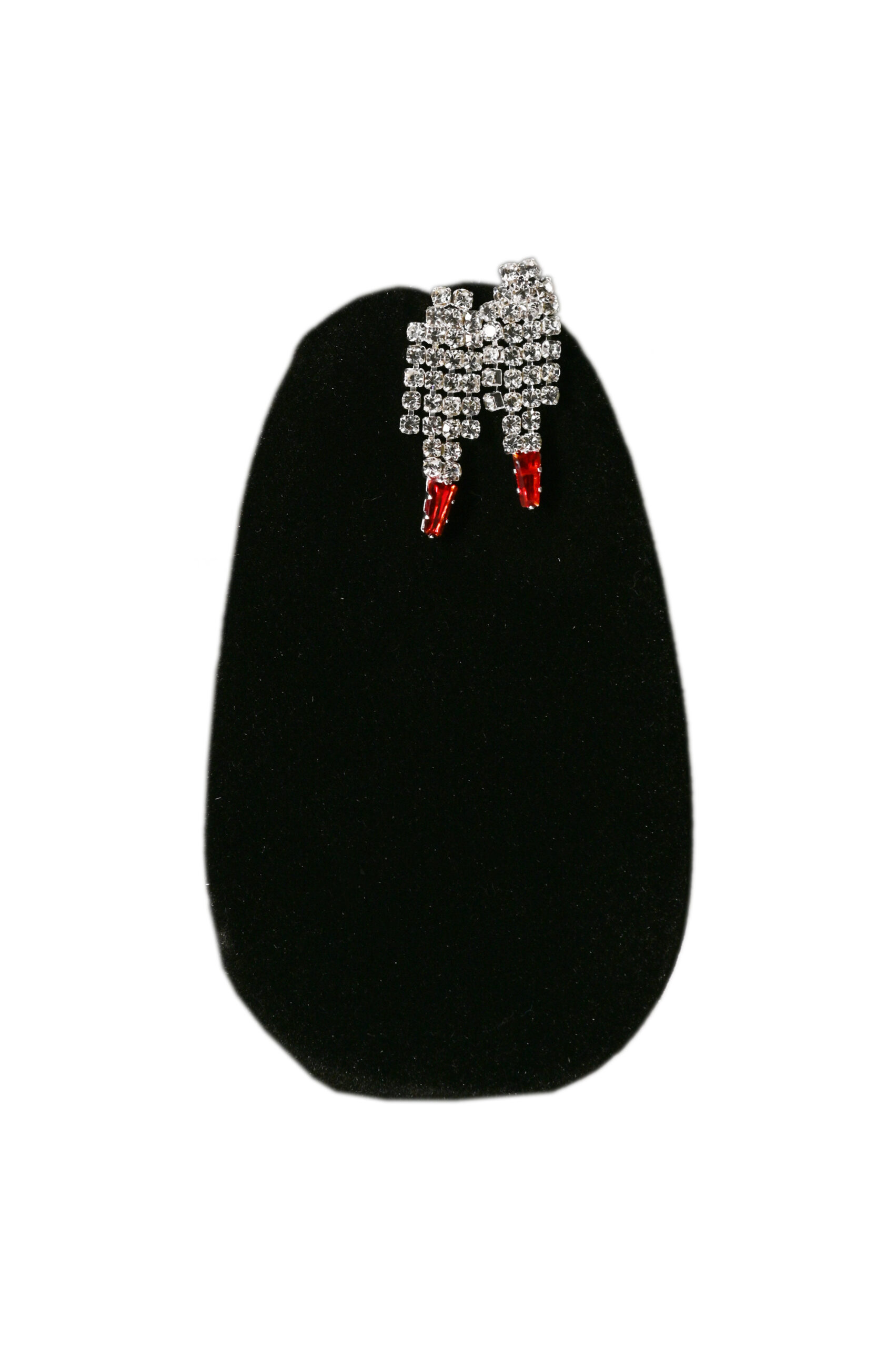 Ruby Sparkle Layered Diamond Look Necklace Set - Image 2