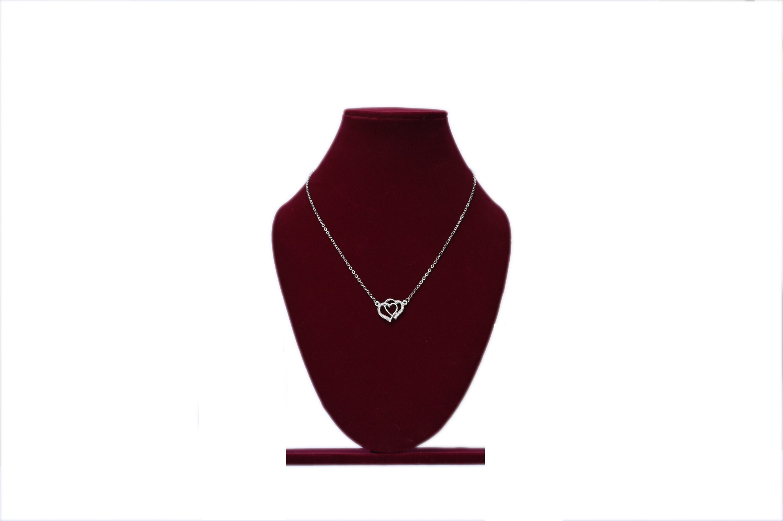 Elegant Double Heart Pendant Necklace - Image 3