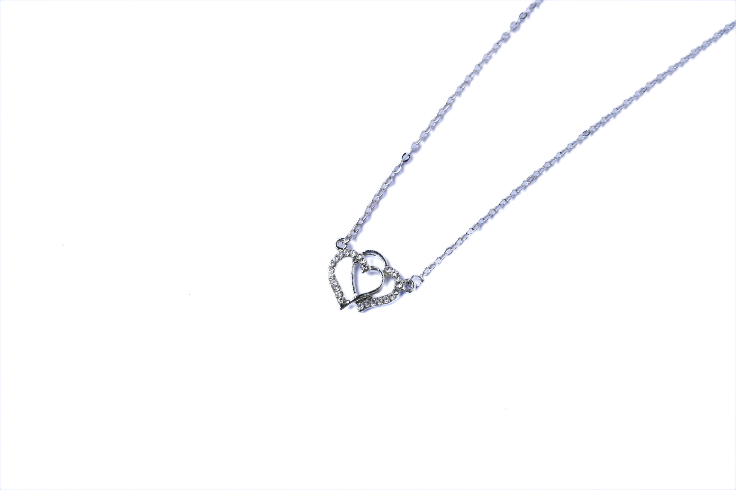 Elegant Double Heart Pendant Necklace - Image 2